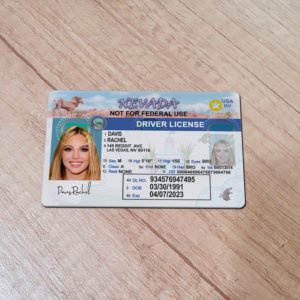 Nevada Driver License template