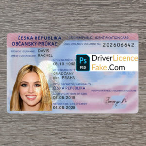 Czech Republic id card generator template 1