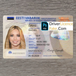 Estonia id card generator template 1