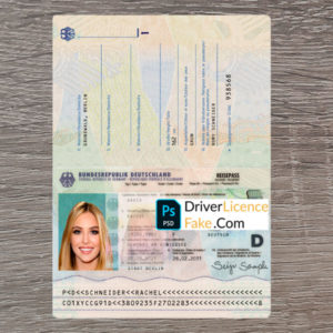 Germany Passport Template 1