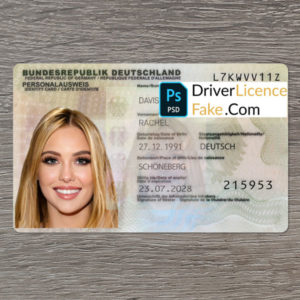 Germany id card generator template 1