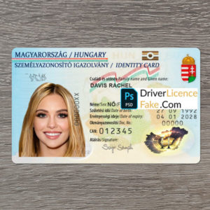 Hungary id card generator template 1
