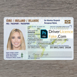 Ireland id card generator template 1