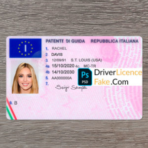 Italy driver license generator template 1