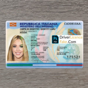 Italy id card generator template 1