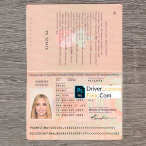 Malta Passport Template 1