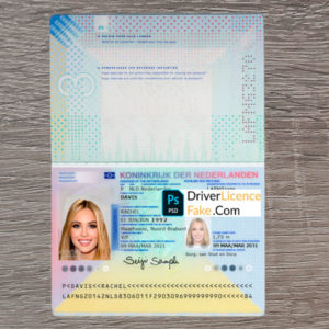 Netherlands Passport Template 1