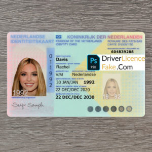 Netherlands id card generator template 1