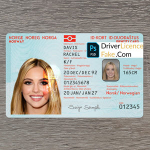 Norway id card generator template 1