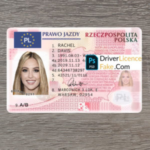 POLAND driver license template generator template 1