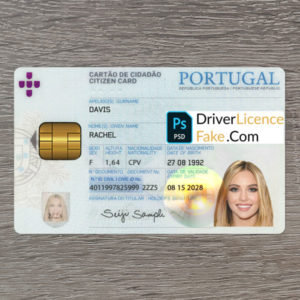 Portugal id card generator template 1