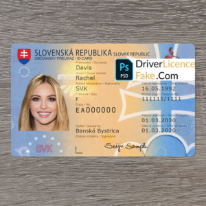 Slovakia id card generator template 1