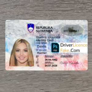 Slovenia id card generator template 1