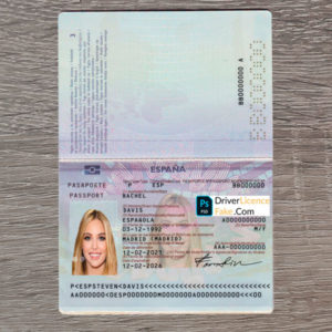 Spain Passport template 1