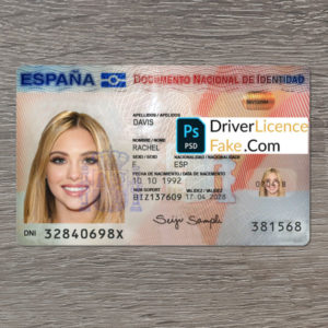 Spain id card generator template 1