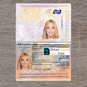 Spain Passport Template