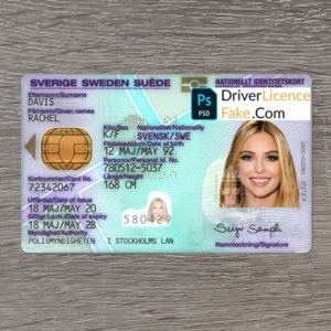 Sweden id card generator template 1