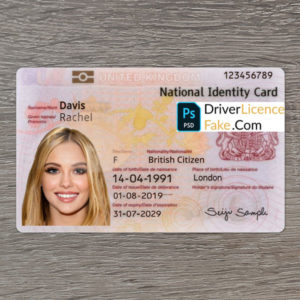 UK id card generator template 1